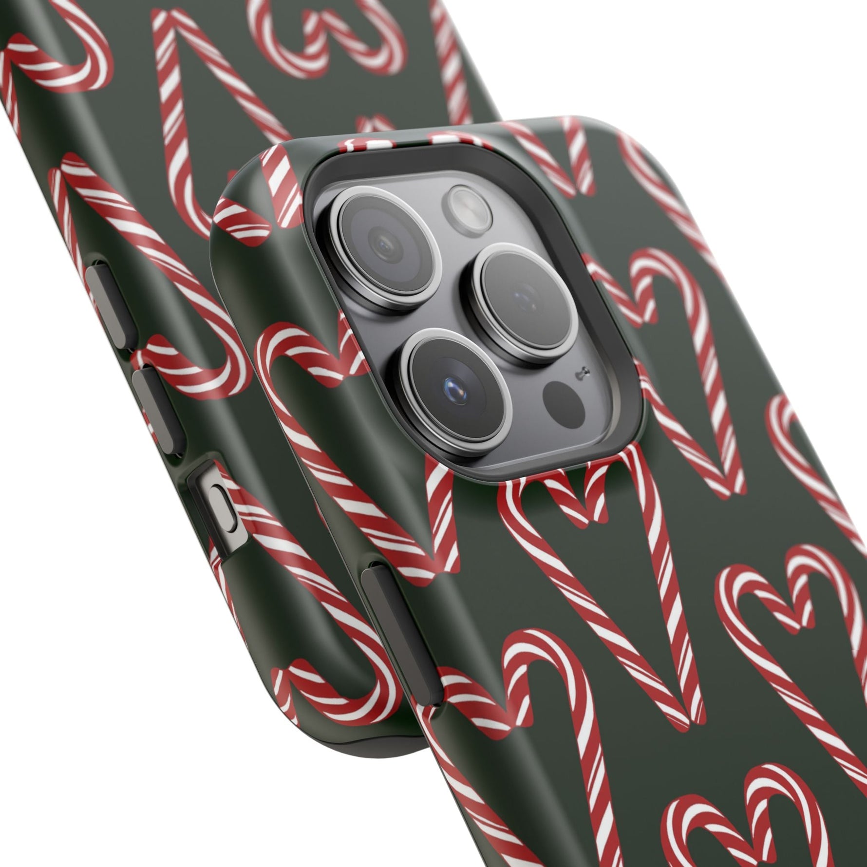 Candy Cane Heart MagSafe Impact-Resistant iPhone Case  Shamo's