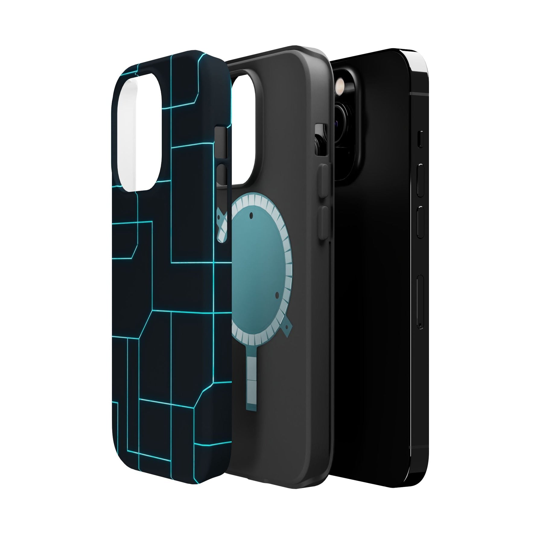 Neon Grid Magnetic Impact-Resistant iPhone Case | MagSafe compatible  Shamo's