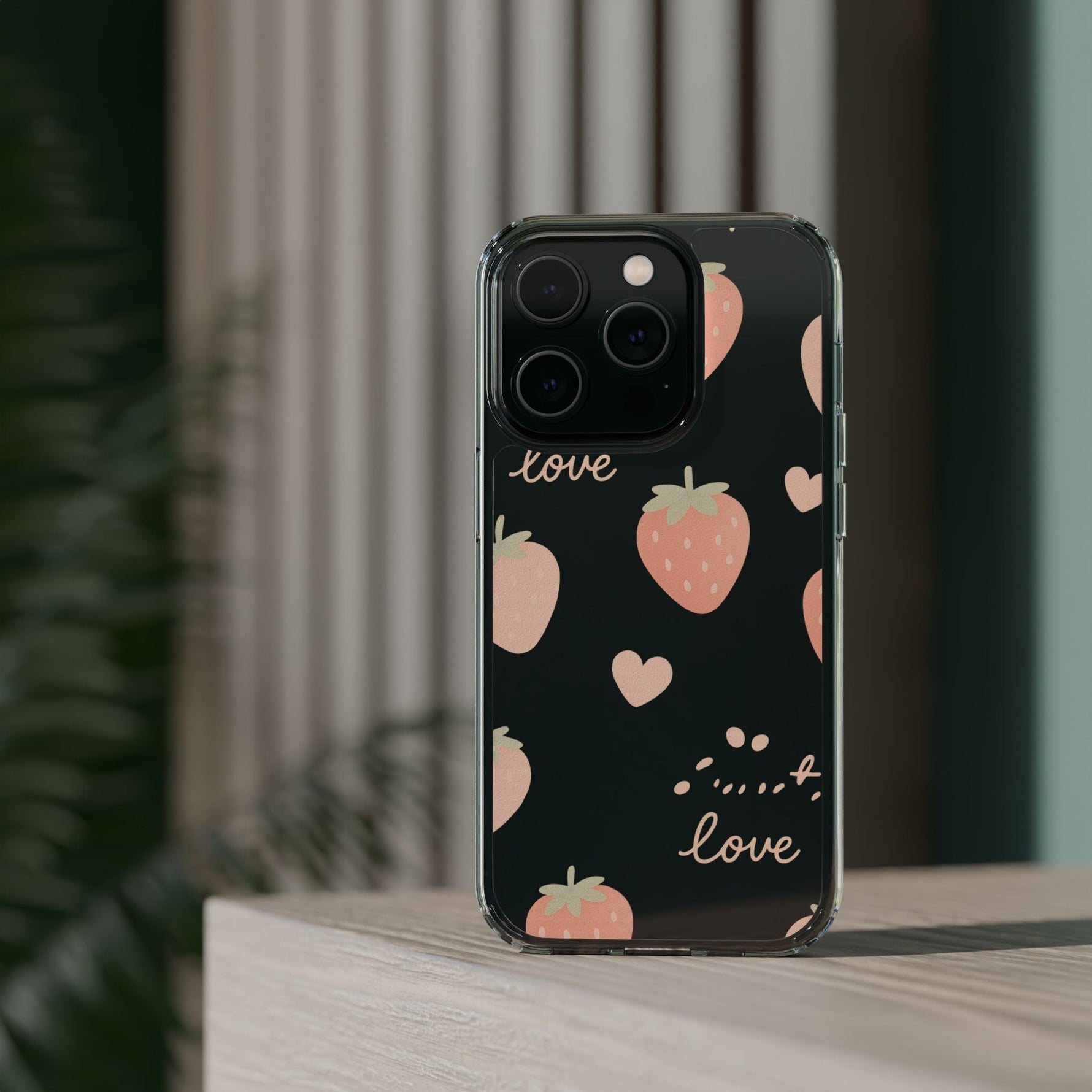 Sweet Love Strawberry Clear iPhone Case | MagSafe  Shamo's