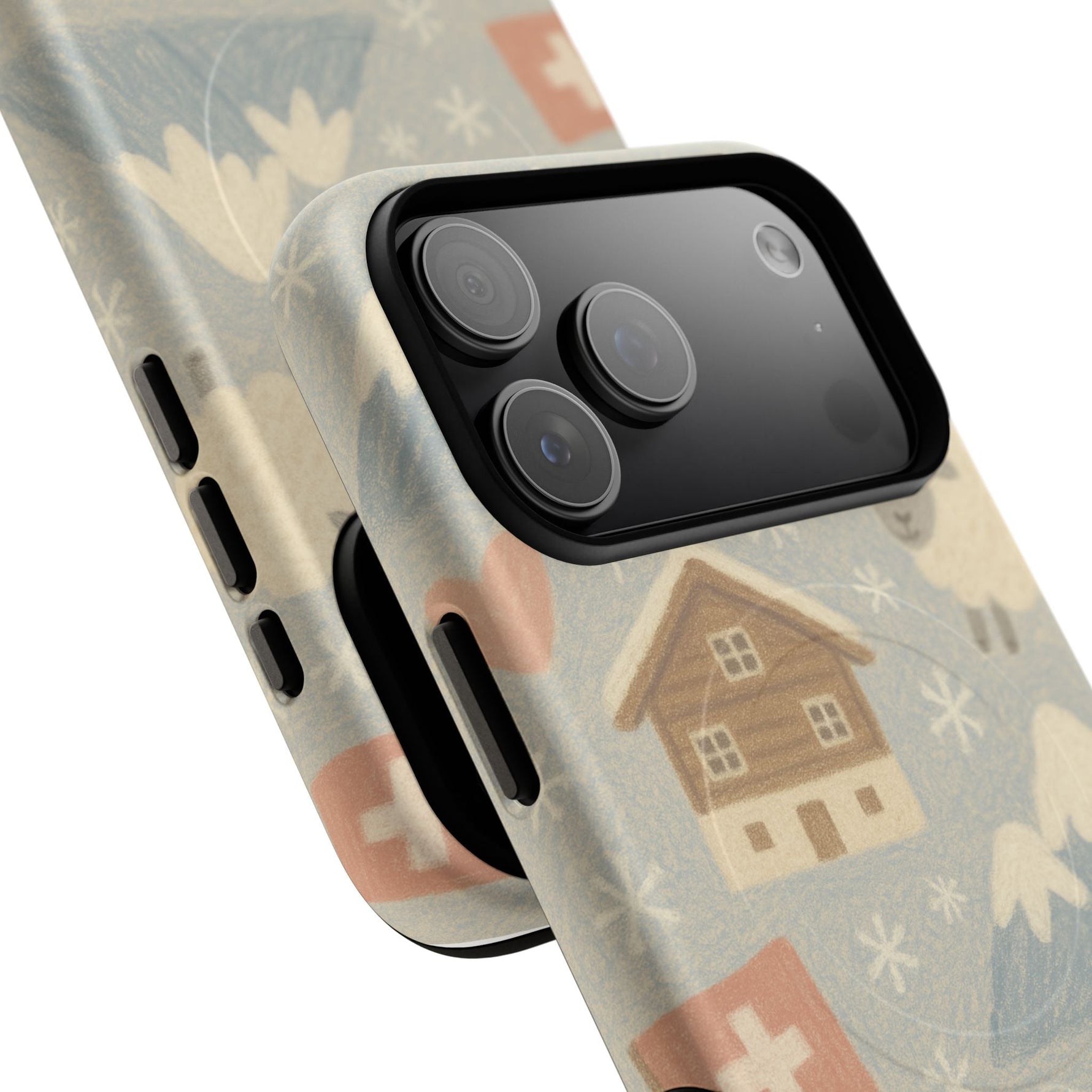 Swiss Chalet Sheep Pattern Tough MagSafe iPhone Case  Shamo's