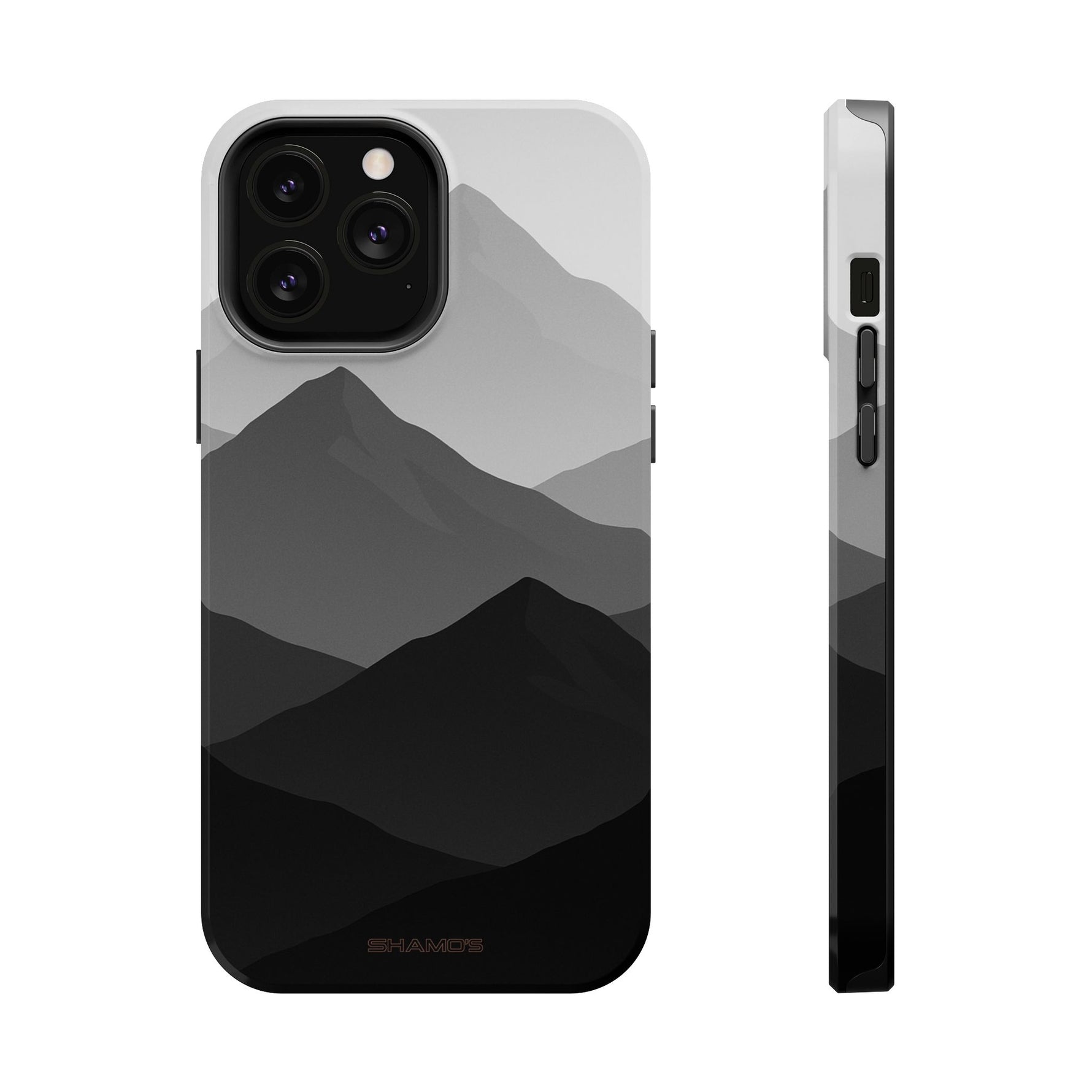 Monochrome Mountain Design iPhone Case | MagSafe