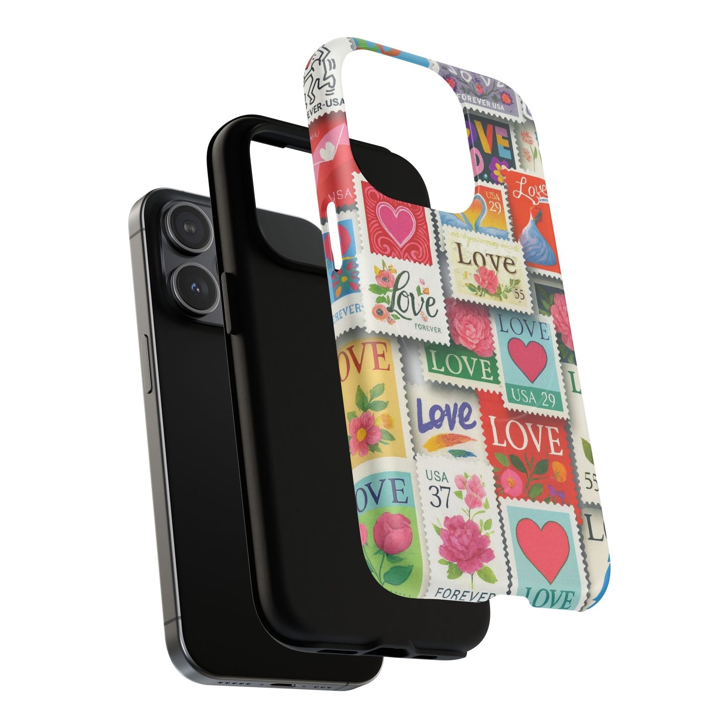 Vintage Romantic Love Stamp iPhone Case | Tough Protection + MagSafe  Shamo's