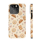 Slanke iPhone-hoes — knus bak- en teddybeerpatroon (recept, hert, knopen)