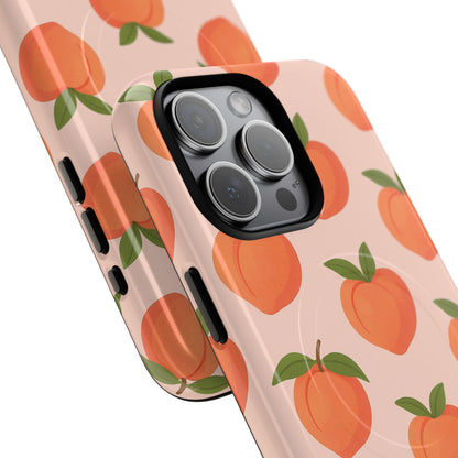 Peach Pattern Fruit Case for iPhone | MagSafe Compatible