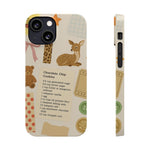 Slim iPhone Case — Cozy Baking & Teddy Pattern (Recipe, Deer, Buttons)  Shamo's iPhone 13 Mini