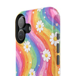 Rainbow Daisy Magnetic Impact-Resistant Phone Case with MagSafe Compatibility - iPhone 17 / Glossy - Shamo's
