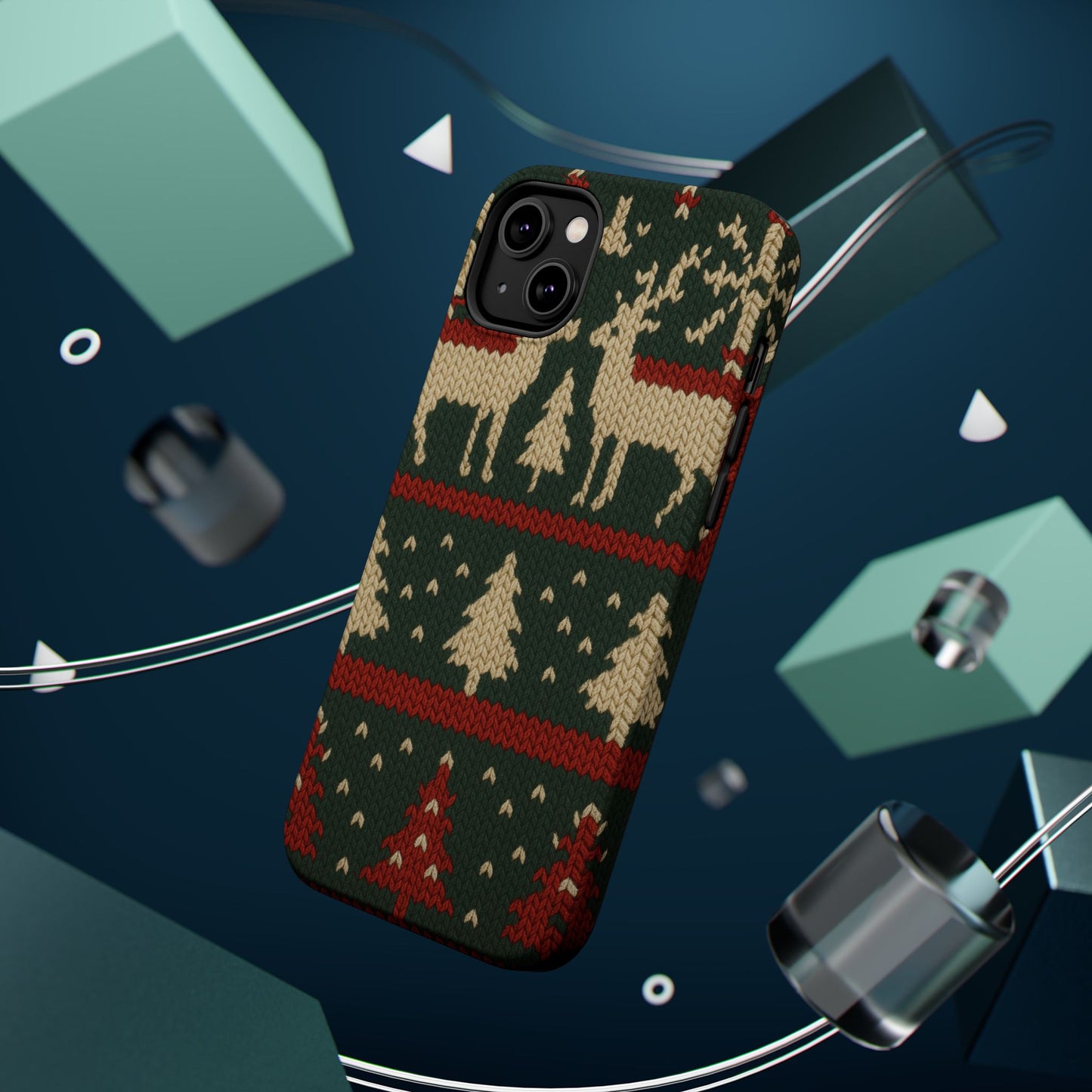 Holiday Reindeer Knit iPhone Case | compatible with MagSafe