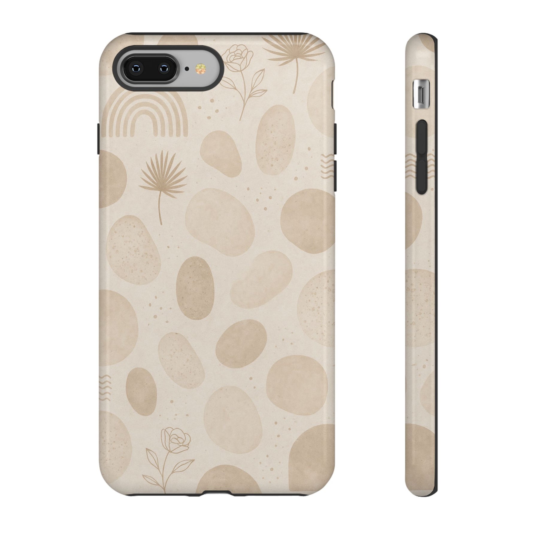 Neutral Pebble Pattern Tough iPhone Case - Shamo's
