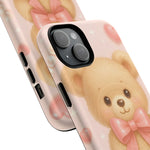 Ribbon Teddy Bear Love iPhone Case with MagSafe - Shamo's