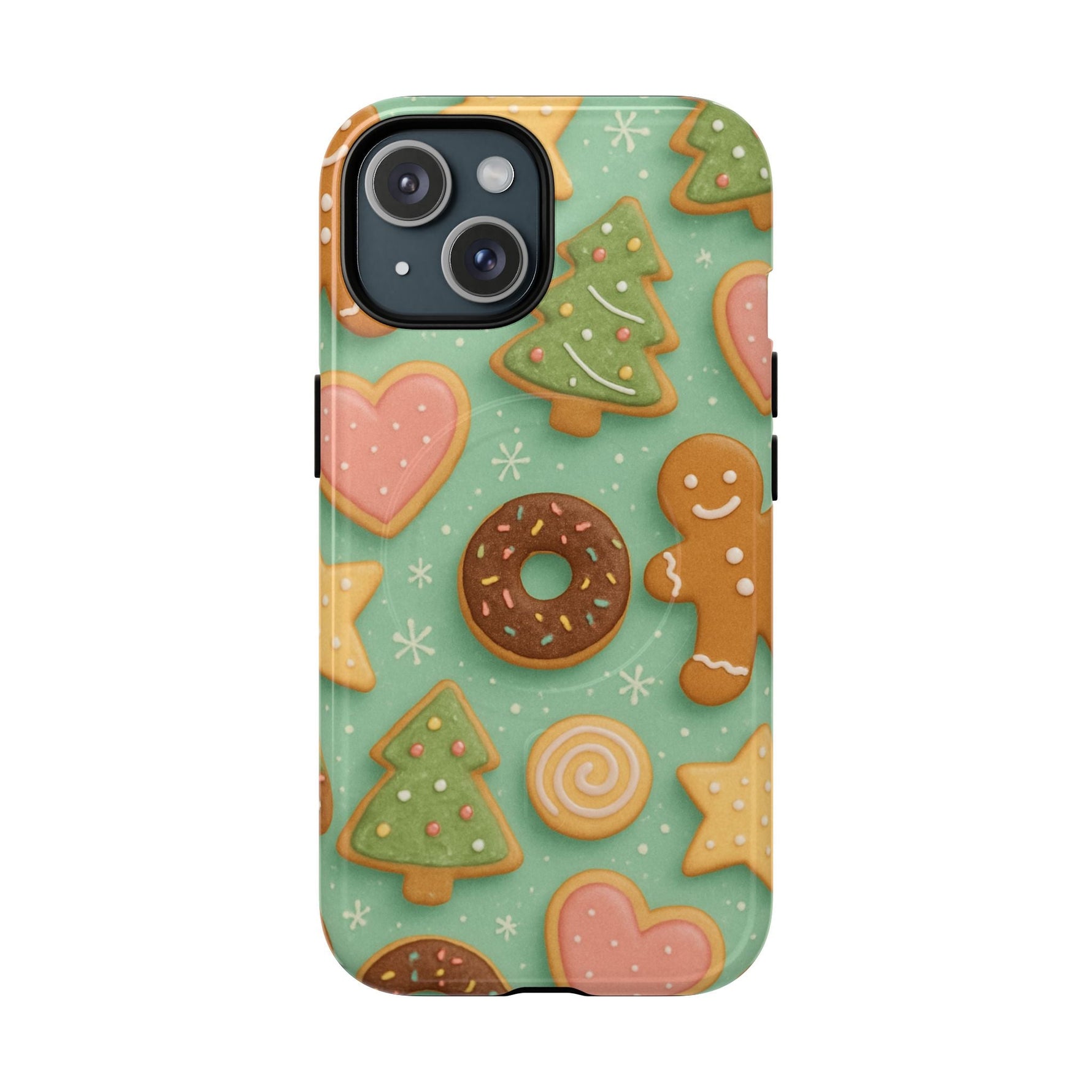 Holiday Cookie Pattern iPhone Case — MagSafe compatible  Shamo's iPhone 15 / Glossy