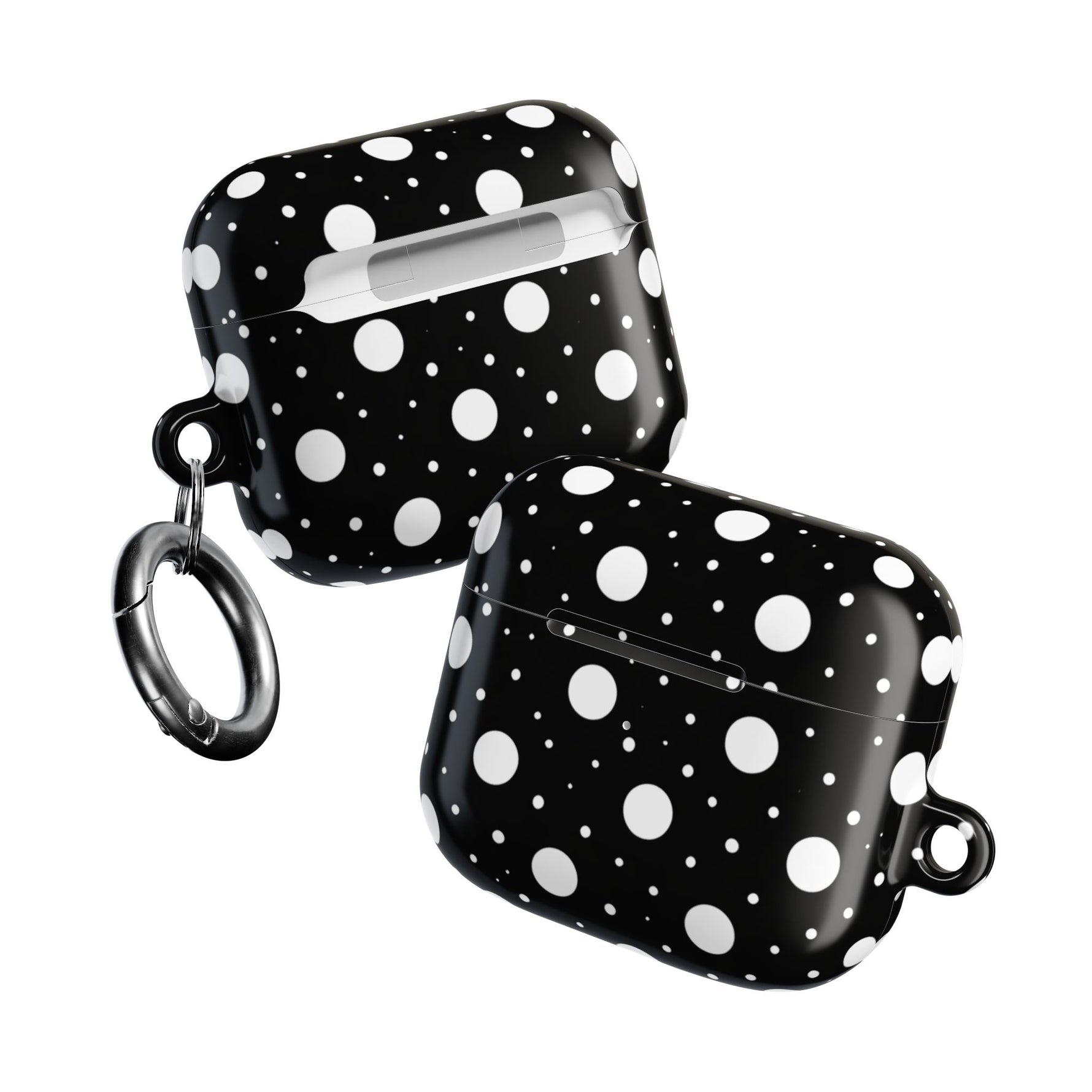 Polka Dot AirPod Case – Black & White Retro Spot Protective Cover