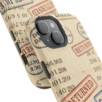 Vintage Library Card Design Phone Case with MagSafe Compatibility