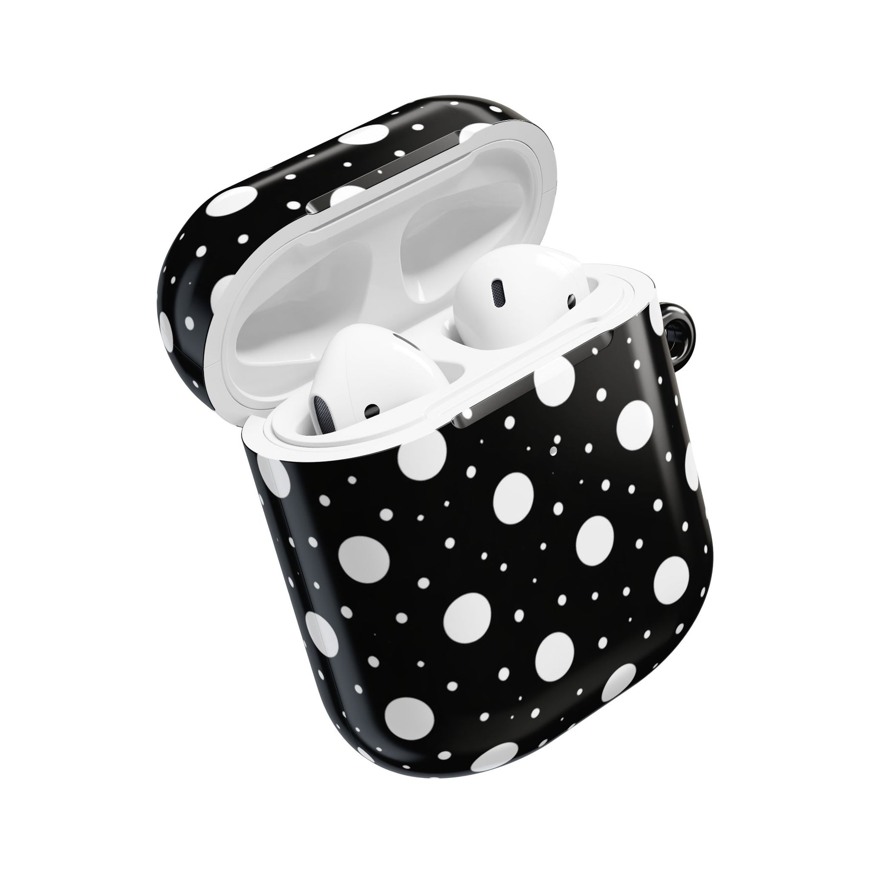 Polka Dot AirPod Case – Black & White Retro Spot Protective Cover