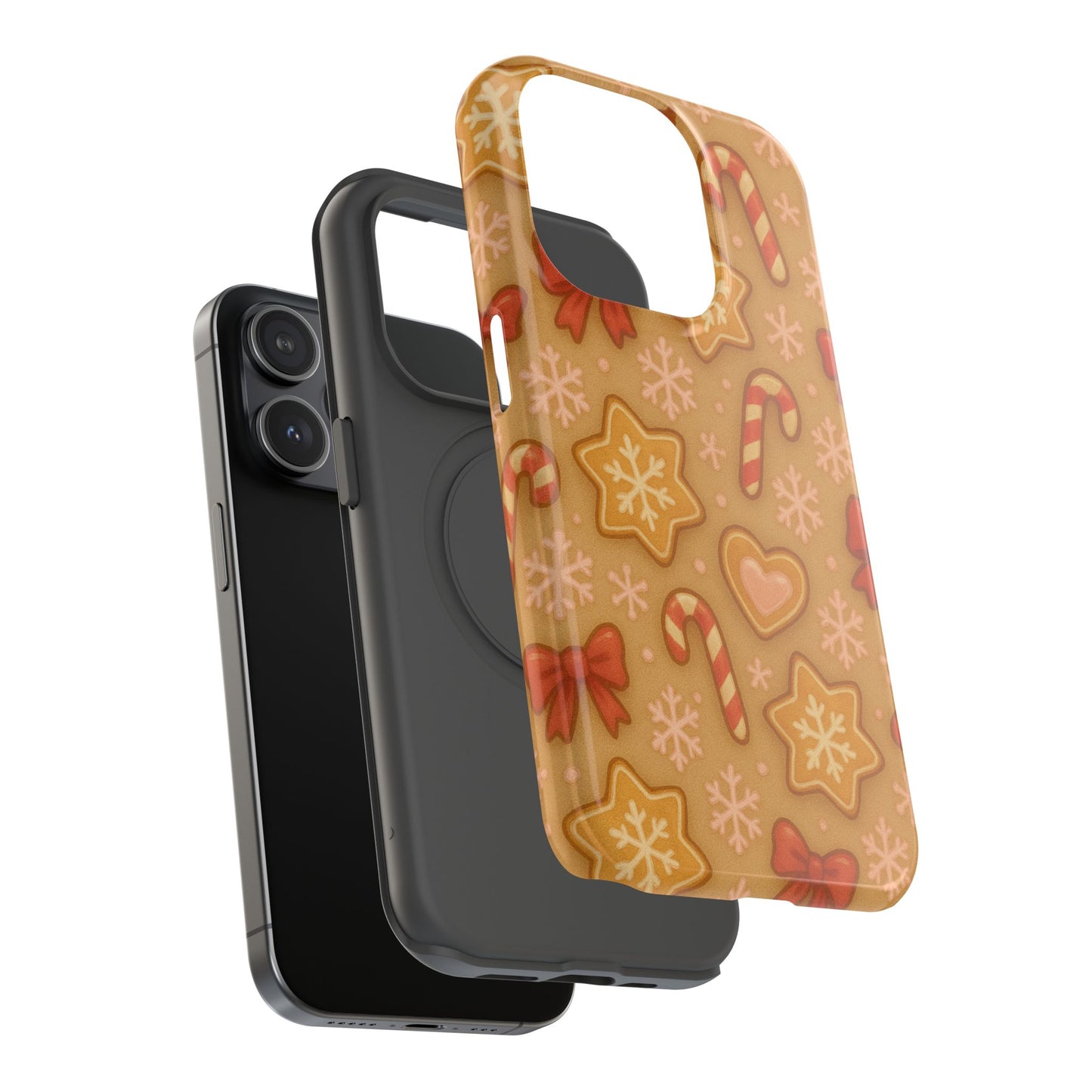 Candy Cane & Gingerbread Holiday iPhone Case — Impact-Resistant