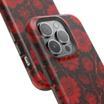 Melted Lava Dark Red Floral iPhone Case — MagSafe Compatible  Shamo's