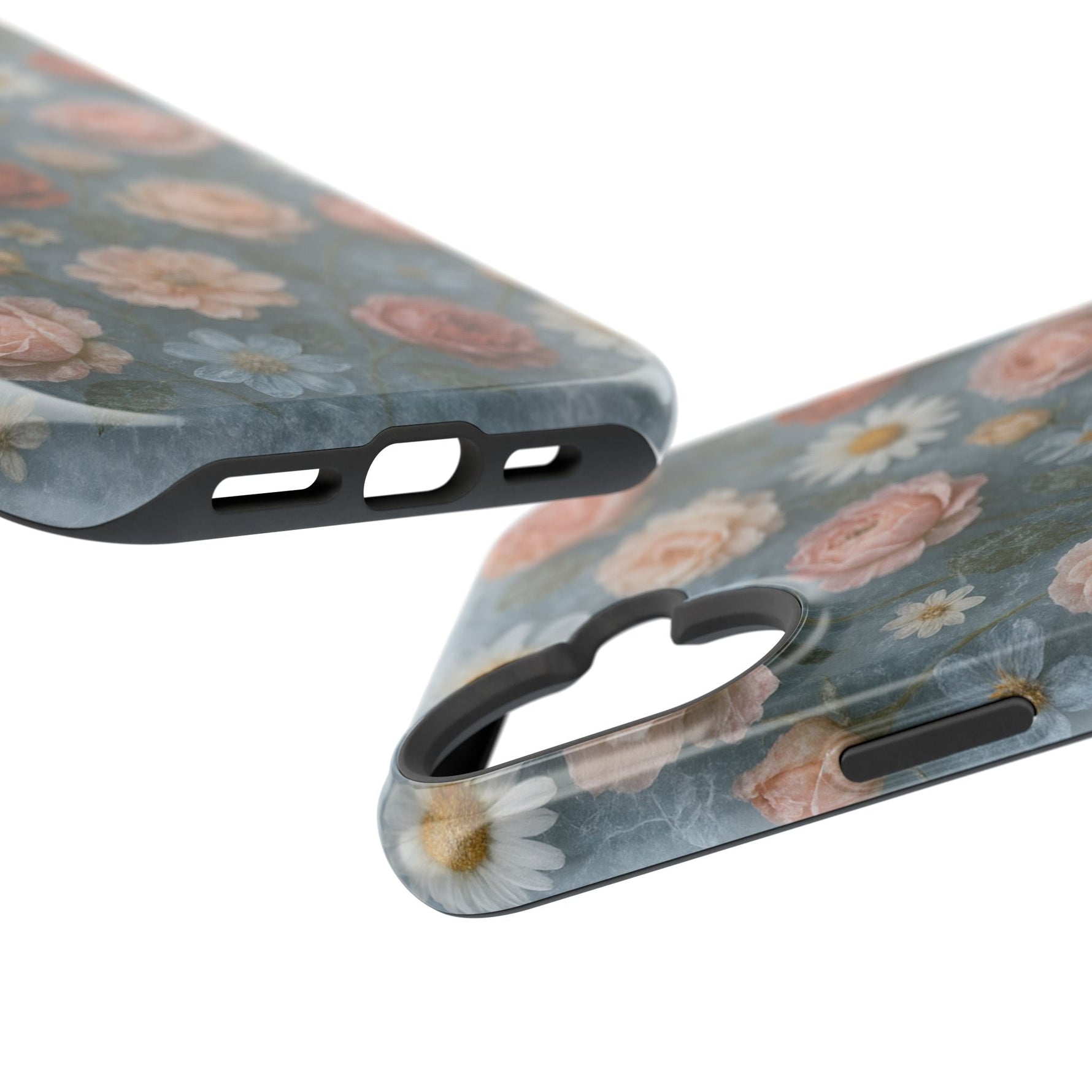 Frozen Floral Vintage Roses & Daisies iPhone Case with MagSafe compatibility  Shamo's