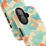 Ocean Wave Tough Phone Case — Pastel Retro Surf Pattern  Shamo's