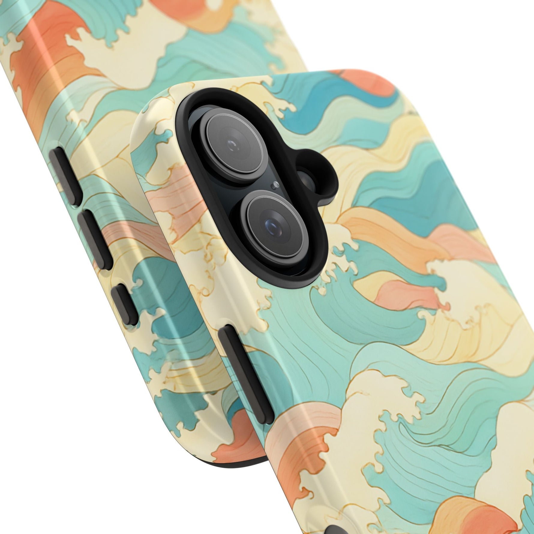 Ocean Wave Tough Phone Case — Pastel Retro Surf Pattern  Shamo's