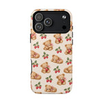 Teddy Berry Cozy Strawberry Pattern iPhone Case with MagSafe