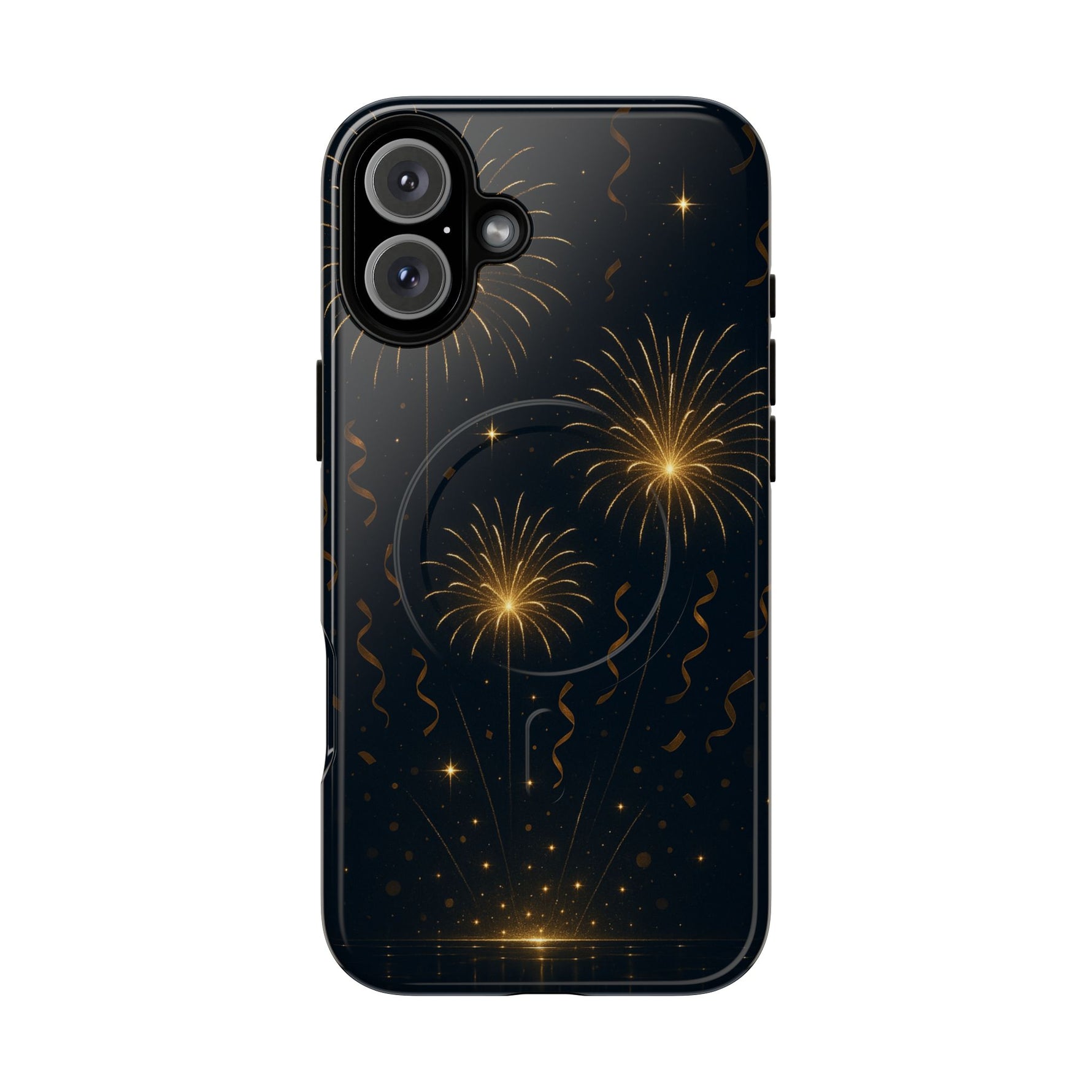 Gold Fireworks Celebration iPhone Case with MagSafe - Shamo's