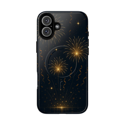 Gold Fireworks Celebration iPhone Case with MagSafe - Shamo's