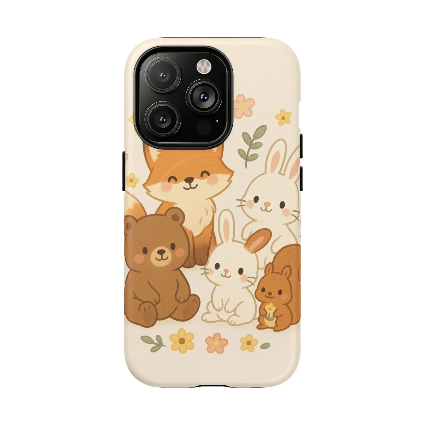 Forest Friends iPhone Case — Fox, Bear & Bunny Design. with MagSafe - Shamo's