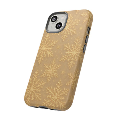 Golden Snowflake Holiday iPhone Case