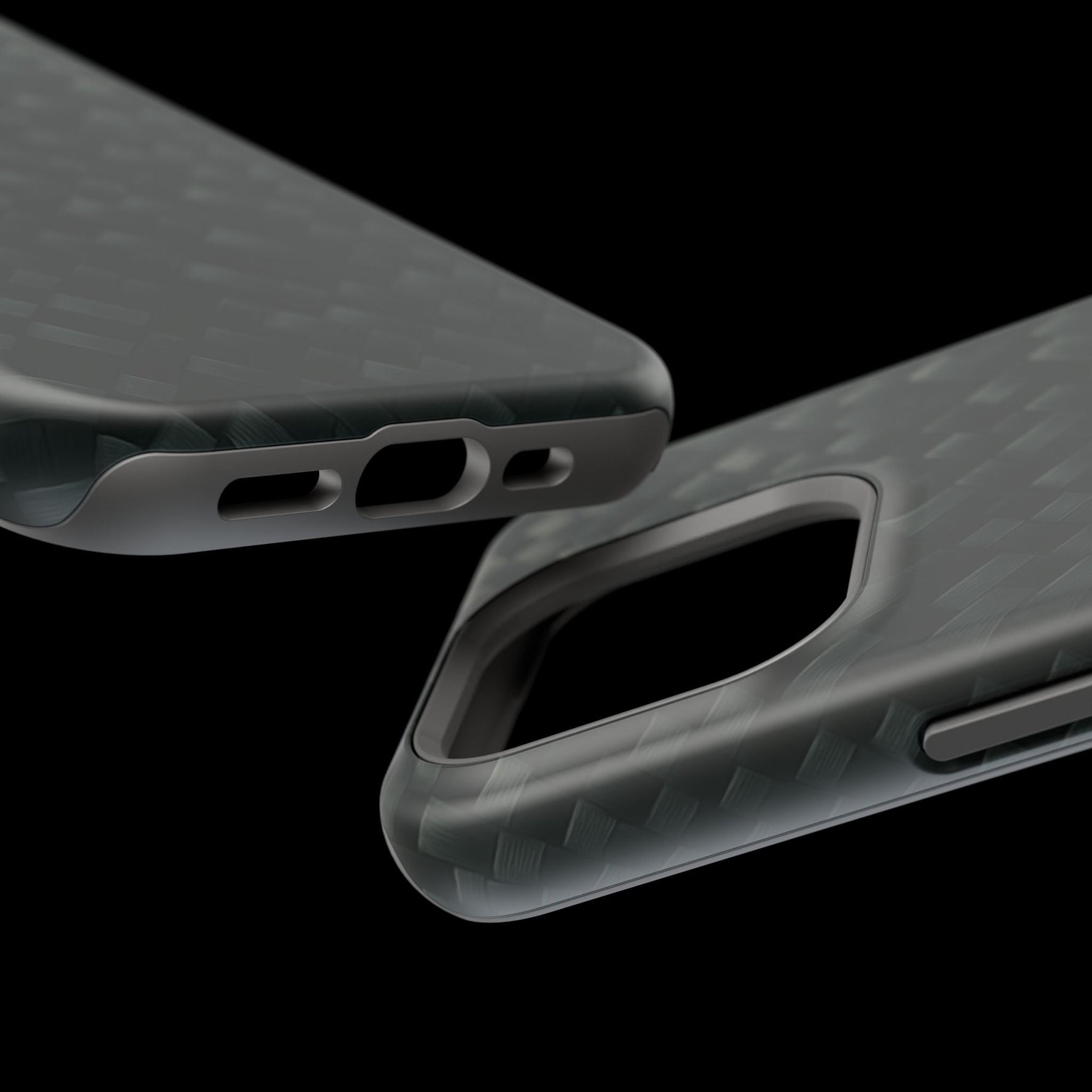Dark Carbon Fiber Texture Magnetic Impact-Resistant iPhone Case | MagSafe compatible  Shamo's