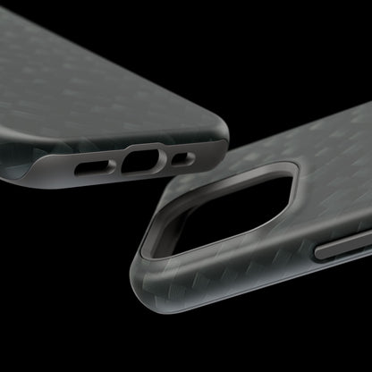 Dark Carbon Fiber Texture Magnetic Impact-Resistant iPhone Case | MagSafe compatible  Shamo's