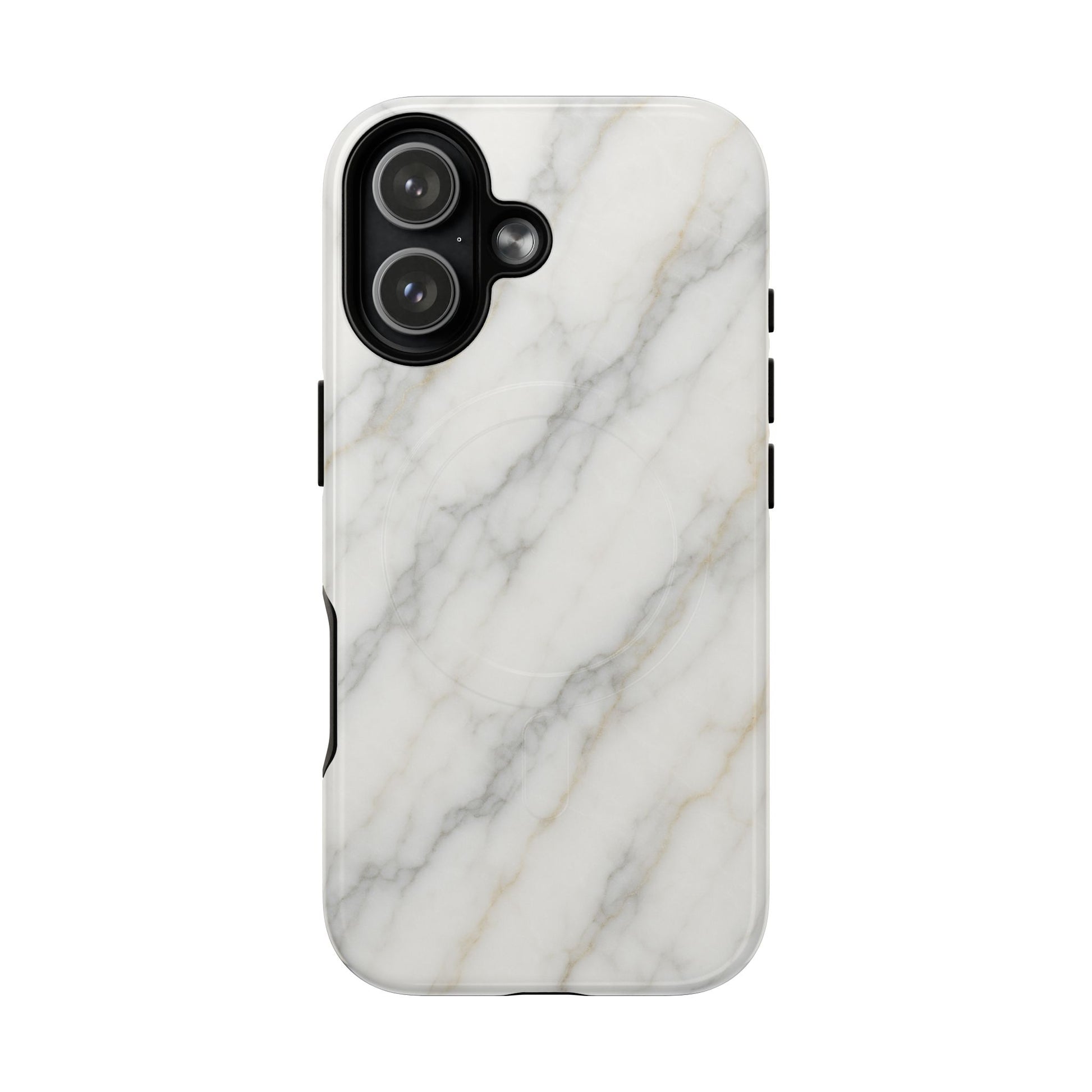 Classic White Marble iPhone Case with MagSafe - Shamo's