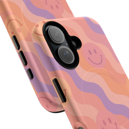 Groovy Smiley Faces Retro iPhone Case | MagSafe