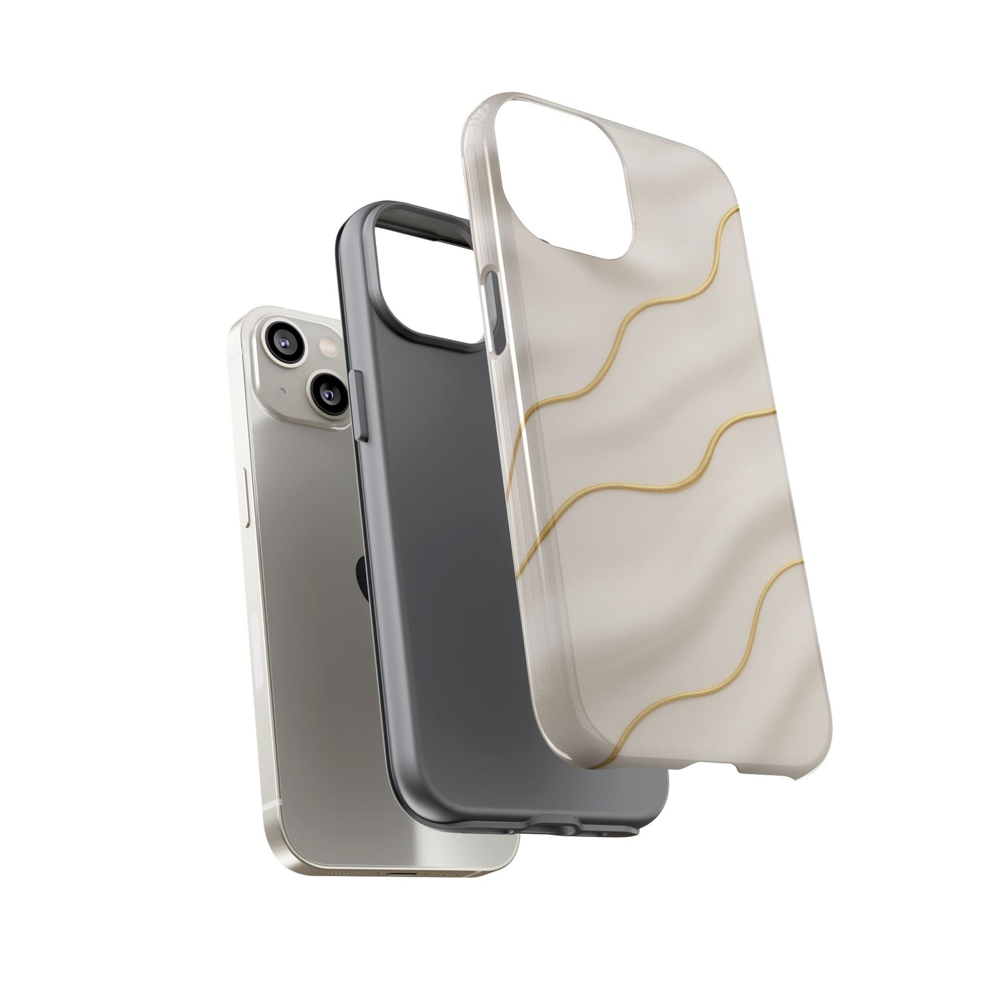 Elegant Gold Wave Tough iPhone Case