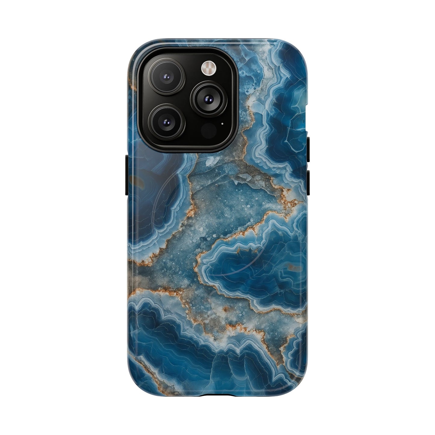 Blue Agate Marble iPhone Case —with MagSafe - Shamo's