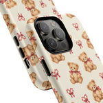Coque iPhone Ourson des fêtes et sucres d’orge en forme de cœur avec MagSafe