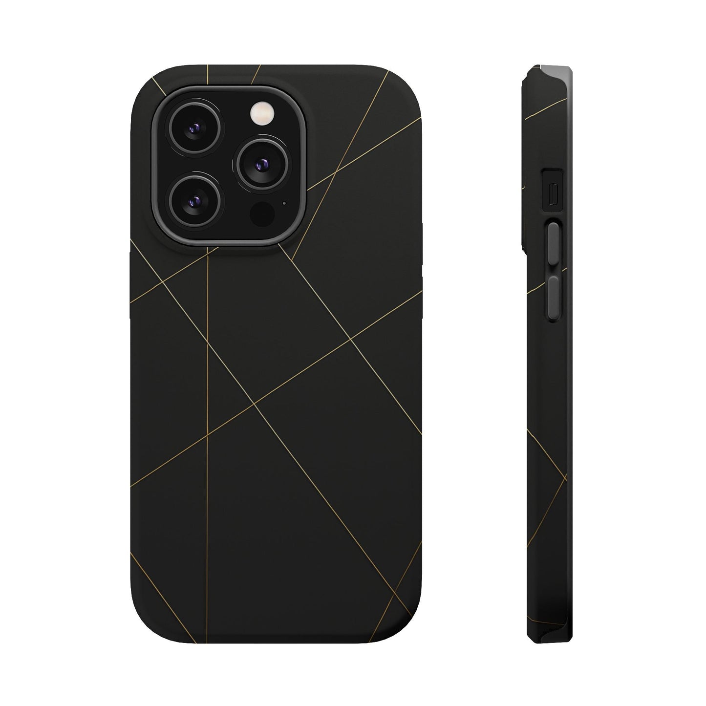 Black Geometric Design iPhone Case | MagSafe  Shamo's iPhone 14 Pro / Matte