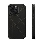 Black Geometric Design iPhone Case | MagSafe  Shamo's iPhone 14 Pro / Matte