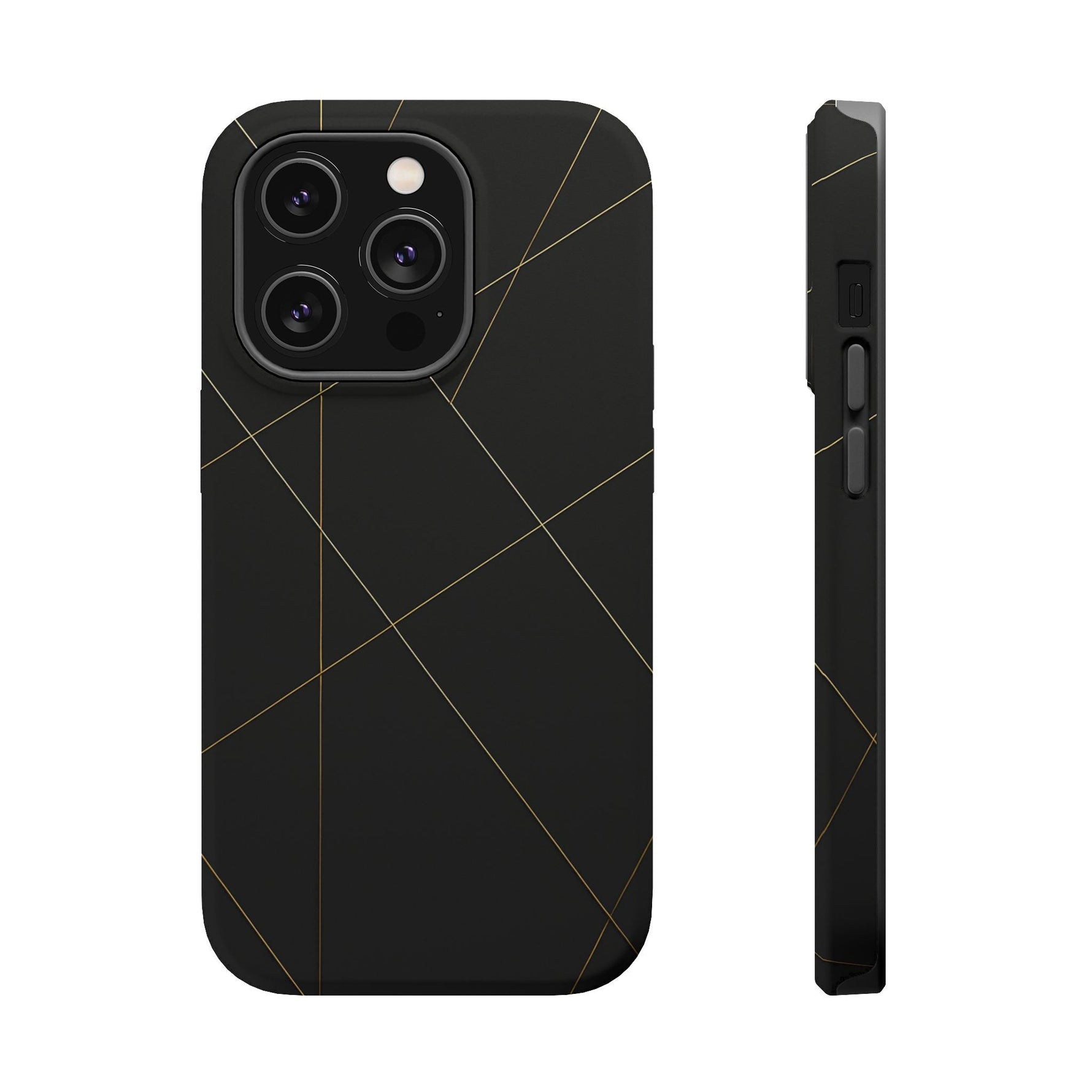 Black Geometric Design iPhone Case | MagSafe  Shamo's iPhone 14 Pro / Matte