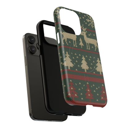 Holiday Knit Reindeer MagSafe Tough iPhone Case