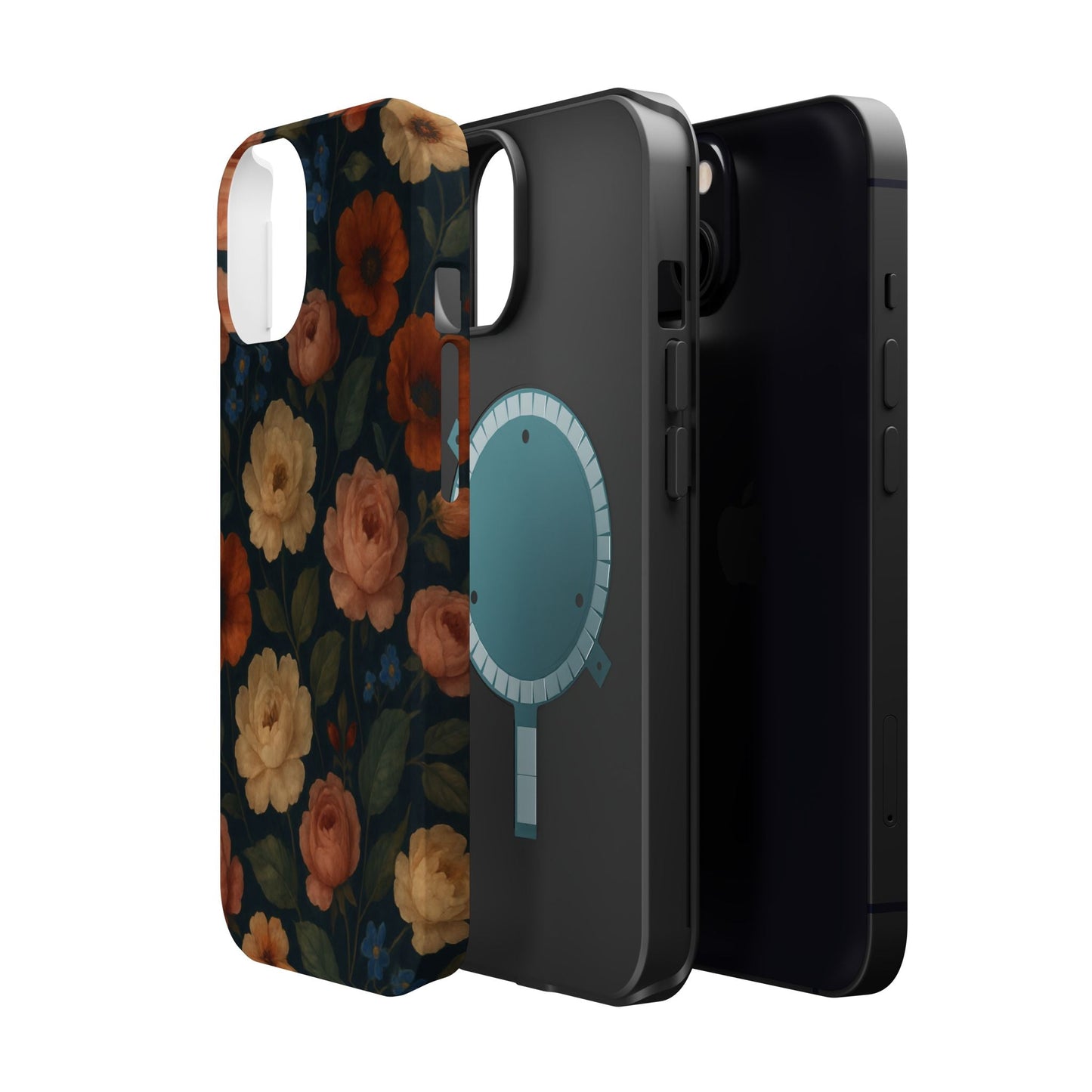 Floral Vintage Rose Magnetic Impact iPhone Case with MagSafe  Shamo's