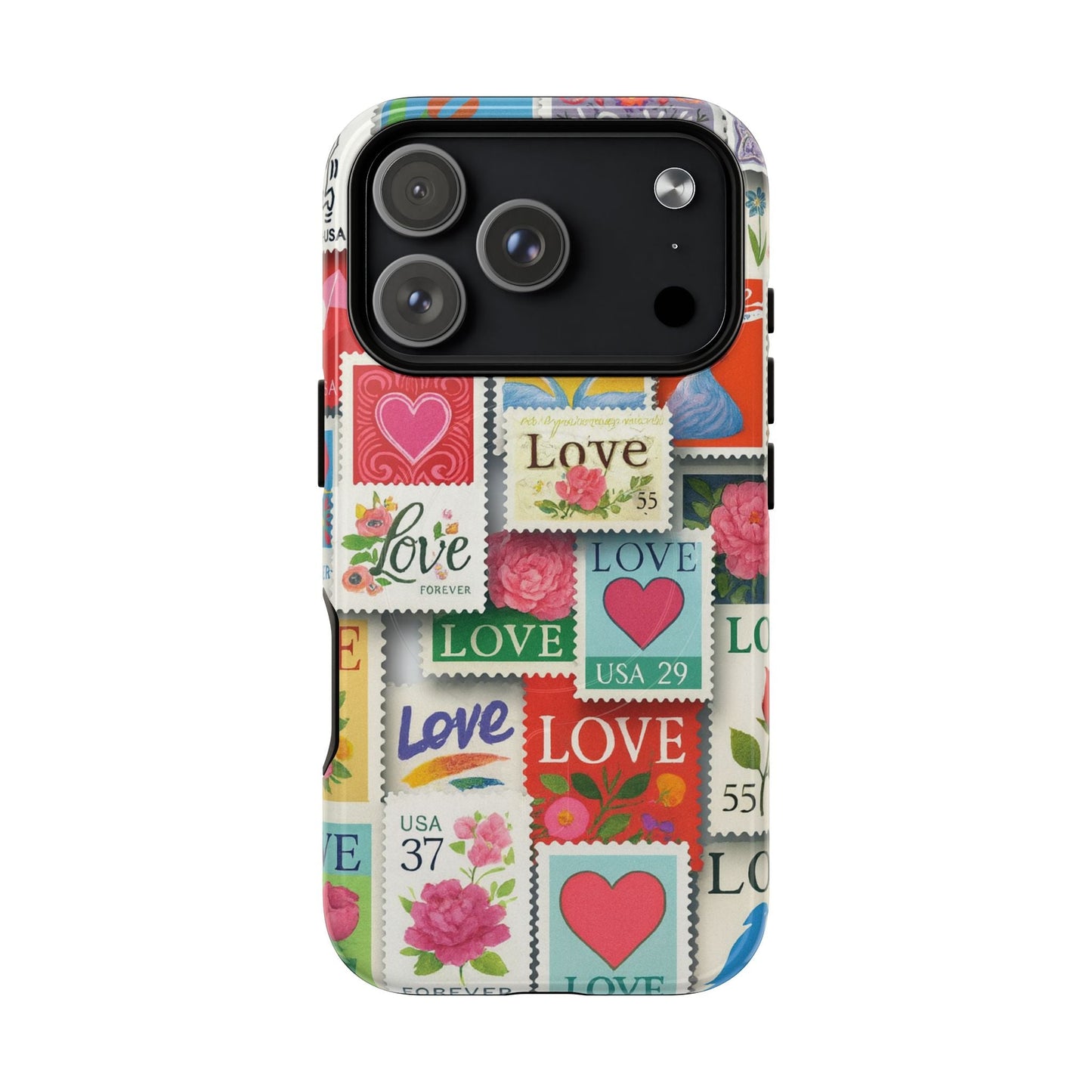 Vintage Romantic Love Stamp iPhone Case | Tough Protection + MagSafe  Shamo's iPhone 17 Pro / Glossy