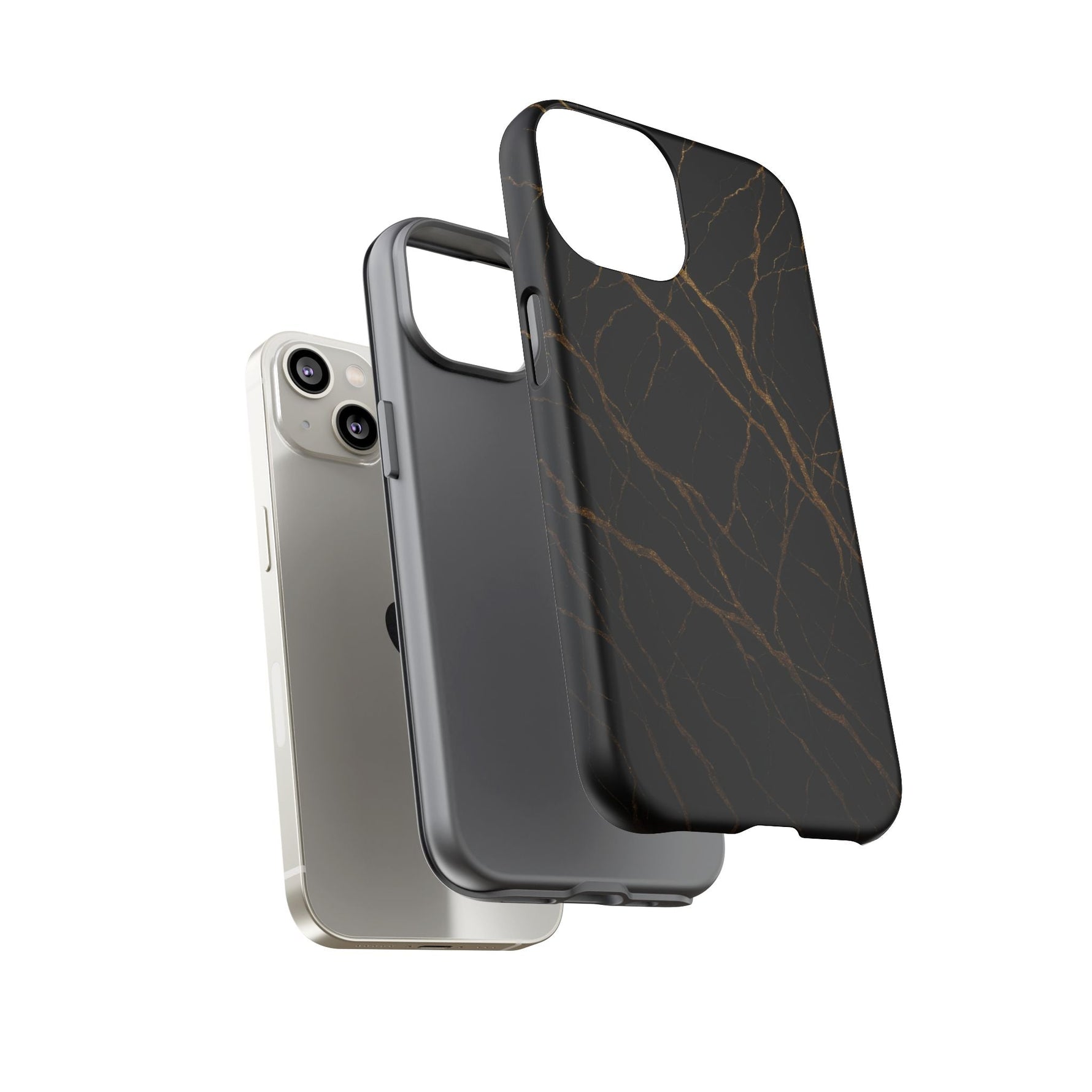 Black Marble Tough iPhone Case  Shamo's