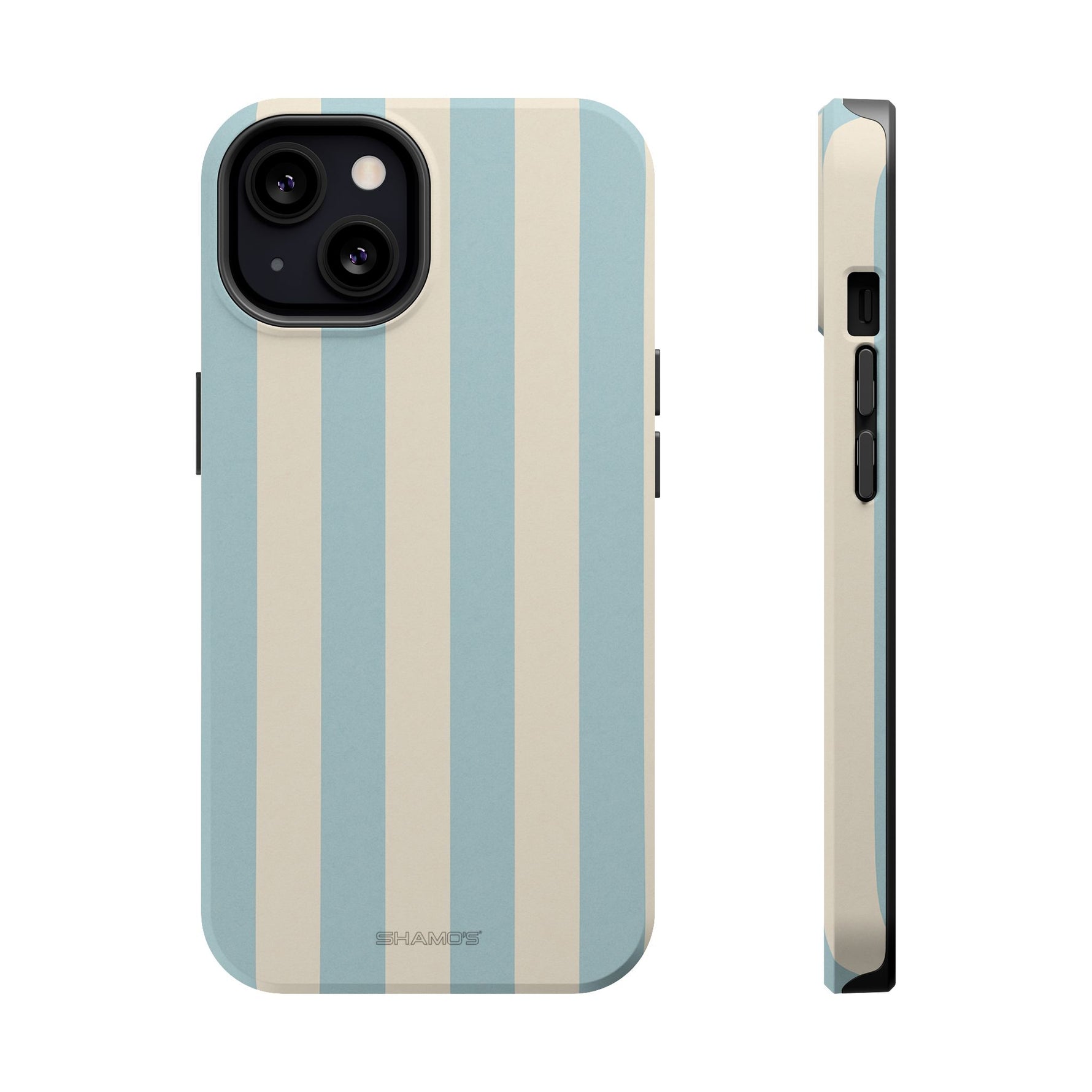 Blue Strips Pattern iPhone Case Compatible with MagSafe