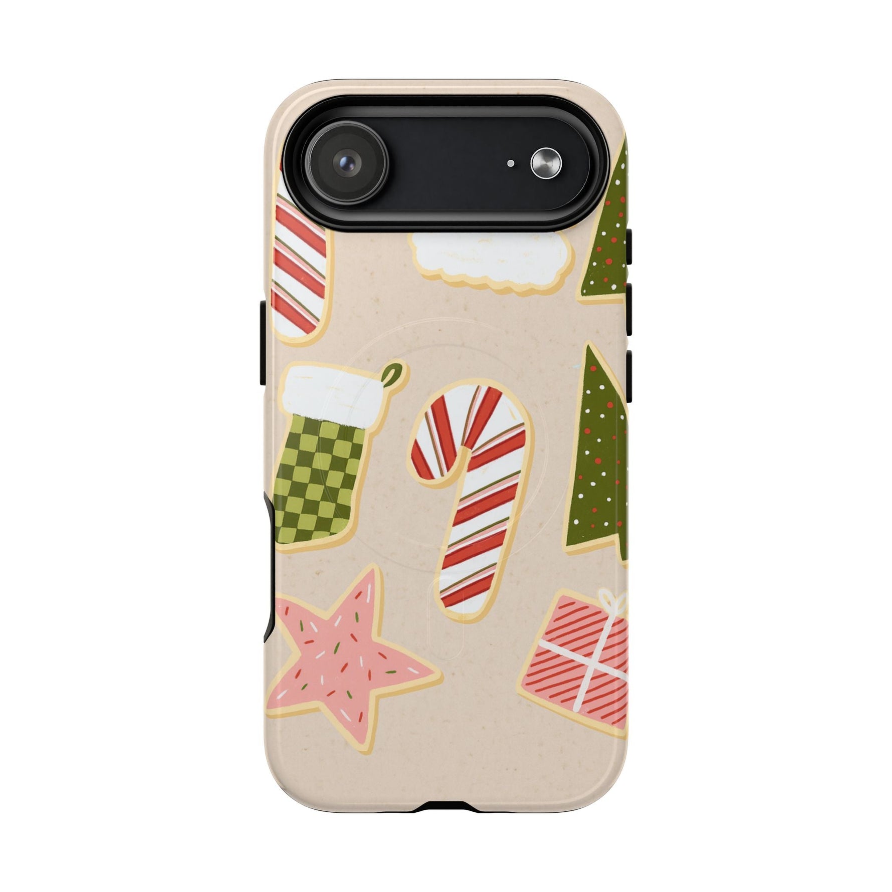 Festive Candy Cane Holiday iPhone Case | MagSafe  Shamo's iPhone 17 Air / Glossy