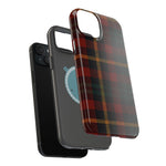 Plaid Impact-Resistant iPhone Case — Red Green Tartan Holiday Theme with MagSafe  Shamo's