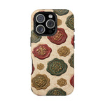 Vintage Wax Seal Pattern Magnetic Impact-Resistant Phone Case with MagSafe Compatibility