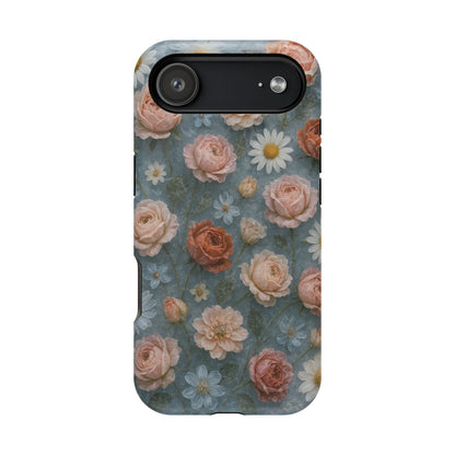 Frozen Floral Vintage Roses & Daisies iPhone Case with MagSafe compatibility  Shamo's iPhone 17 Air / Matte