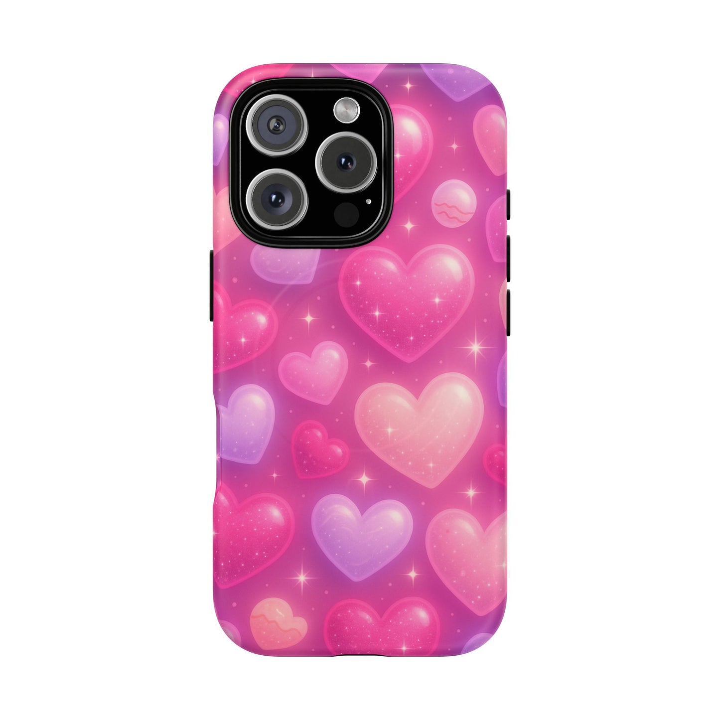 Glitter Hearts Cases for iPhones with MagSafe