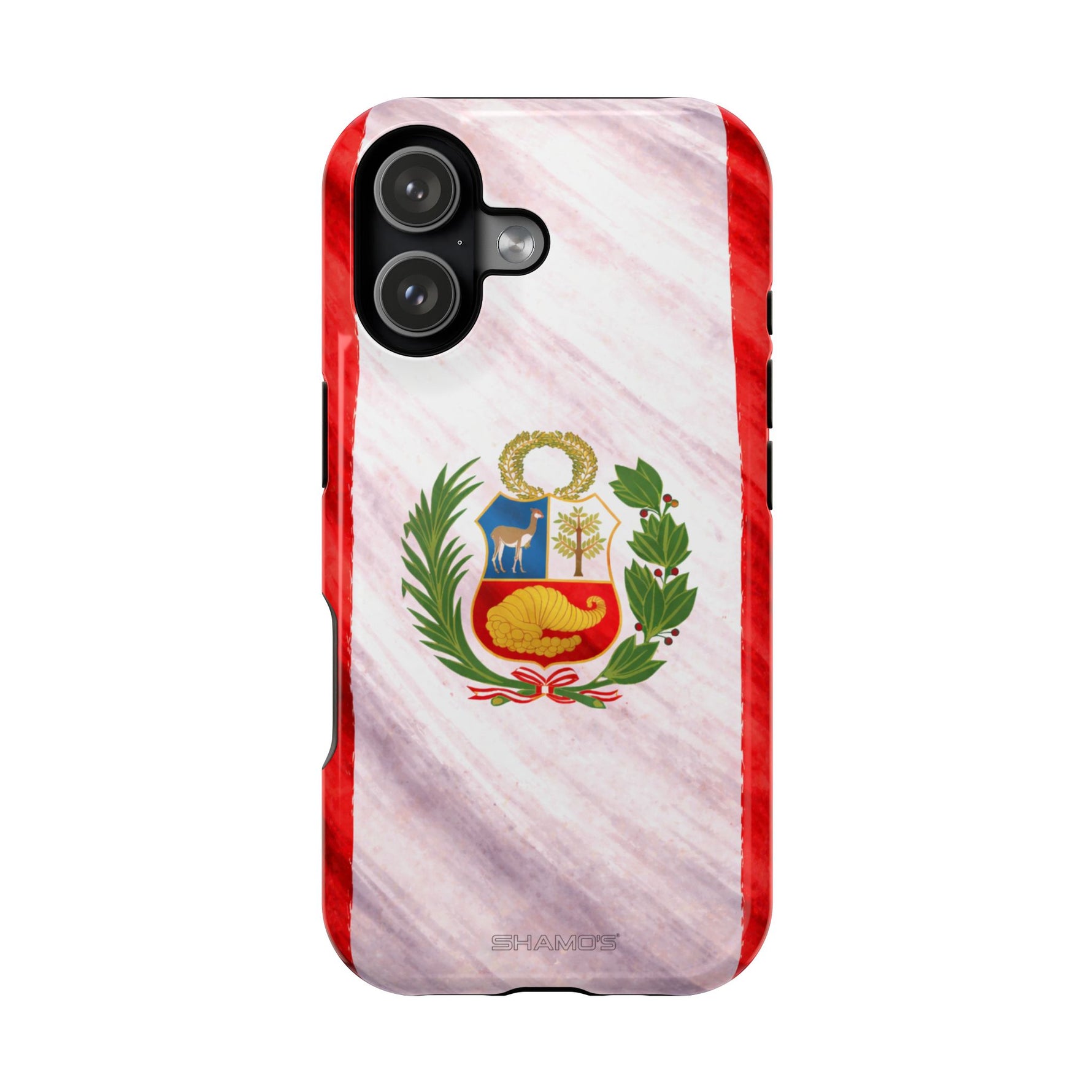 Peru Flag Magnetic Impact-Resistant Phone Case, Protective Patriotic Design, MagSafe Compatible - iPhone 17 / Glossy - Shamo's