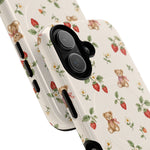 Strawberry Teddy iPhone Case with MagSafe