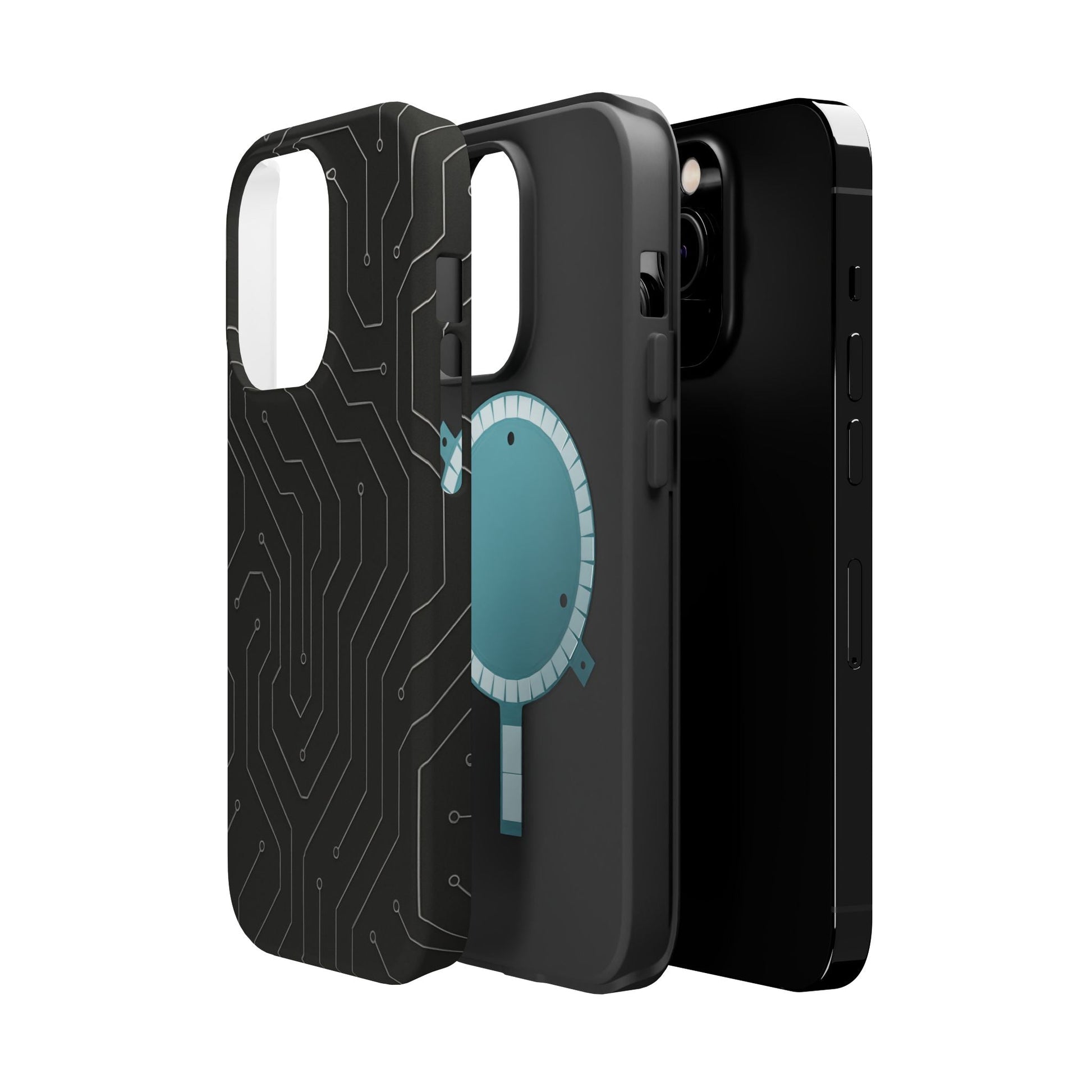 Black Circuit Board Design iPhone Case | MagSafe  Shamo's
